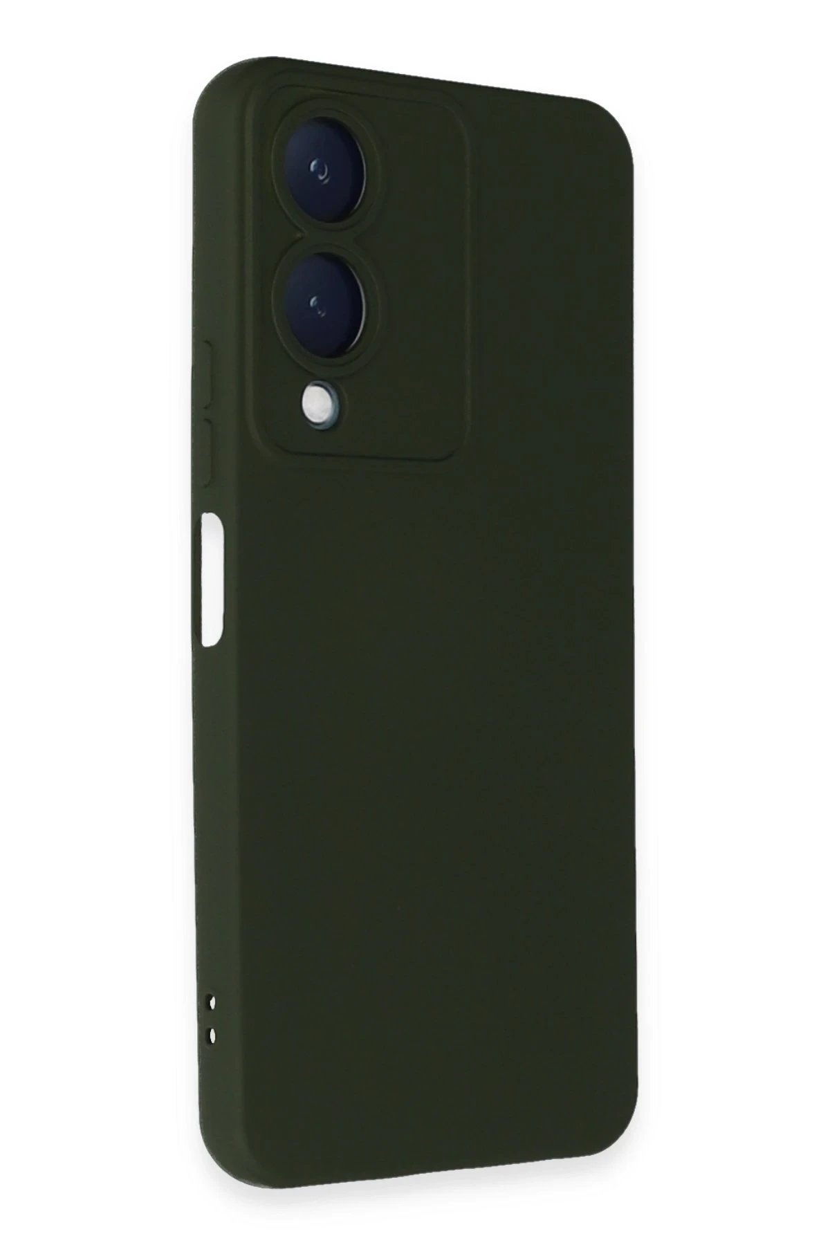 Vivo Y17S Kılıf Nano içi Kadife Silikon - Koyu Yeşil-(5796) - Görsel 2