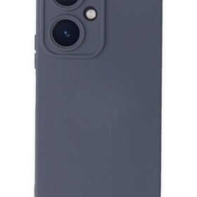 Vivo Y27 Kılıf Nano içi Kadife Silikon - Gri-(5796)