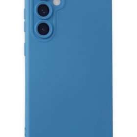 Samsung Galaxy S24 Kılıf Nano içi Kadife Silikon - Mavi-(5796)