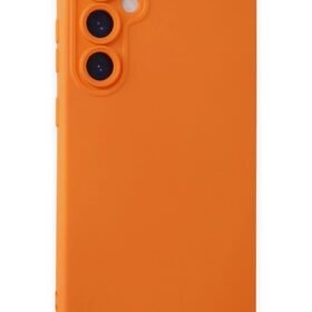 Samsung Galaxy S24 Kılıf Nano içi Kadife Silikon - Turuncu-(5796)