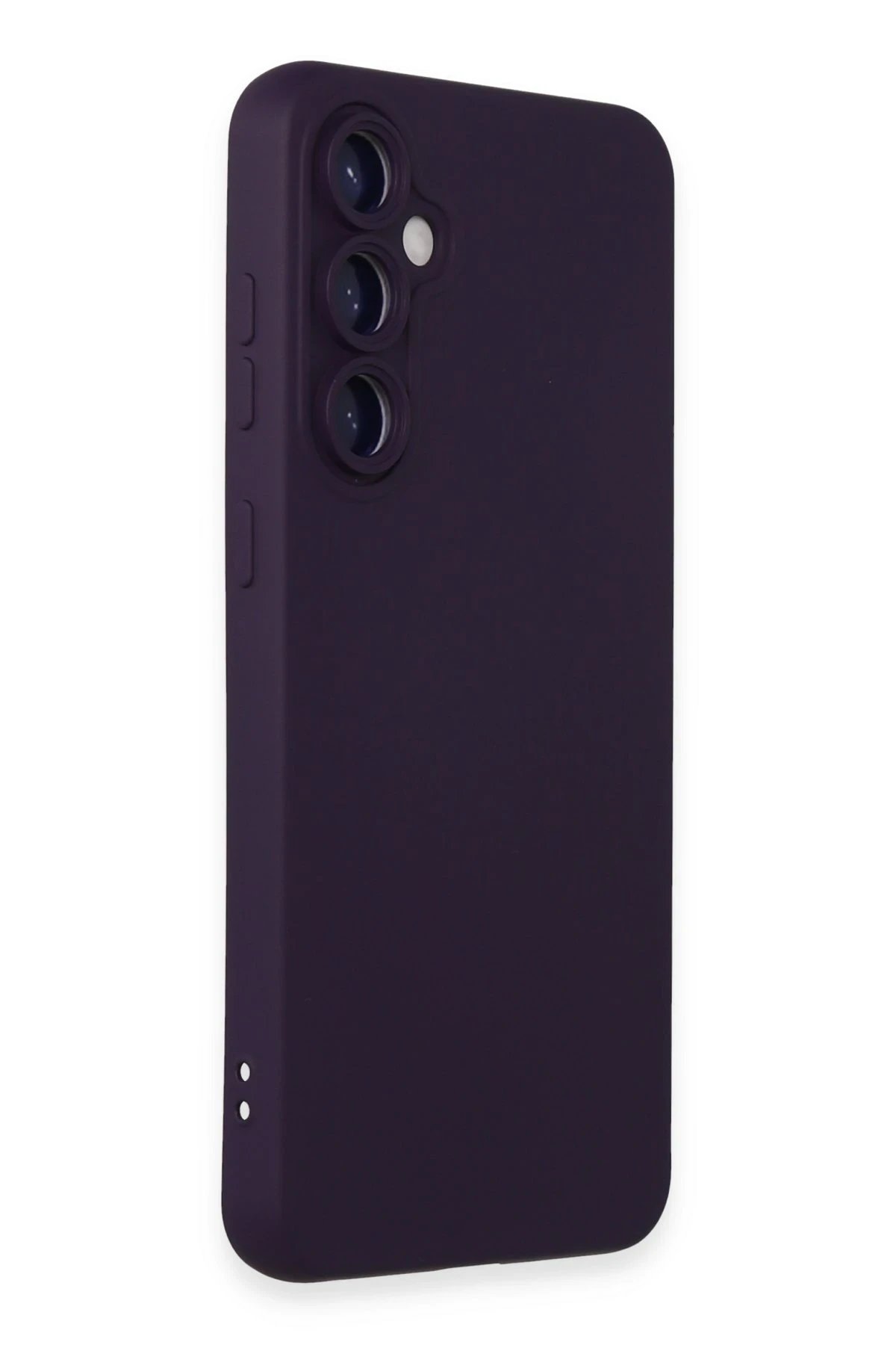 Samsung Galaxy S24 Kılıf Nano içi Kadife Silikon - Mor-(5796) - Görsel 2