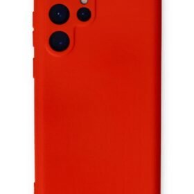 Samsung Galaxy S24 Ultra Kılıf Nano içi Kadife Silikon - Kırmızı-(5796)