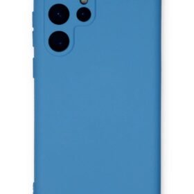 Samsung Galaxy S24 Ultra Kılıf Nano içi Kadife Silikon - Mavi-(5796)