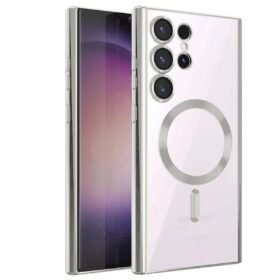 Samsung Galaxy S23 Ultra Kılıf Kross Magneticsafe Kapak - Titan Gri-(5796)