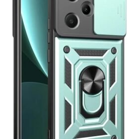 Xiaomi Redmi Note 13 Pro Plus Kılıf Pars Lens Yüzüklü Silikon - Yeşil-(5796)