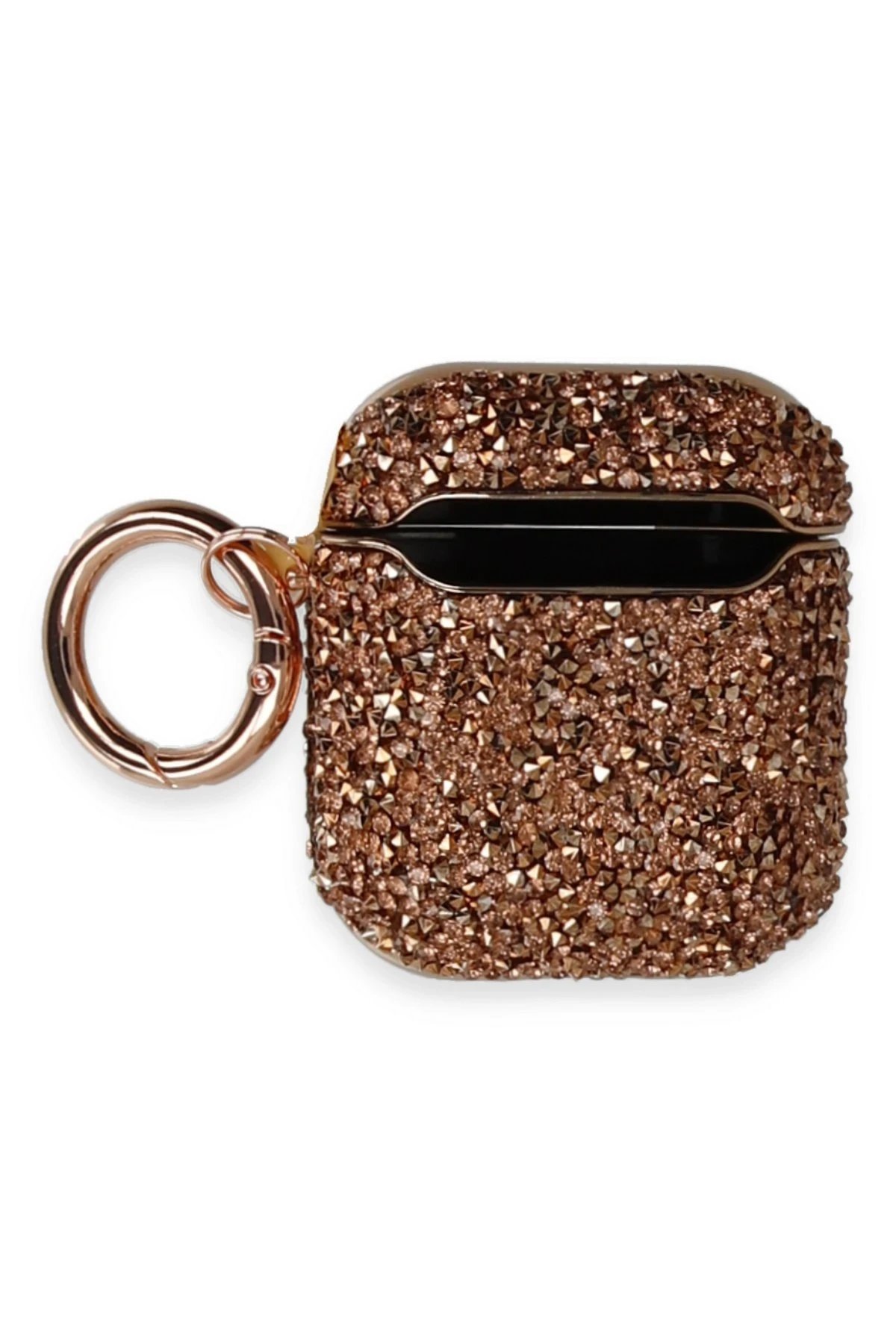 Airpods 2 (2.nesil) Mira Taşlı Kılıf - Rose Gold-(5796) - Görsel 2