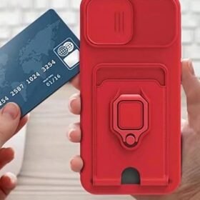 Xiaomi Redmi Note 13 Pro 5G Kılıf Zuma Kartvizitli Yüzüklü Silikon - Siyah-(5796)