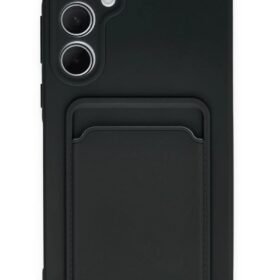 Samsung Galaxy A35 5G Kılıf Kelvin Kartvizitli Silikon - Siyah-(5796)