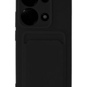 Xiaomi Redmi Note 13 Pro 4G Kılıf Kelvin Kartvizitli Silikon - Siyah-(5796)