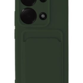 Xiaomi Redmi Note 13 Pro 4G Kılıf Kelvin Kartvizitli Silikon - Koyu Yeşil-(5796)