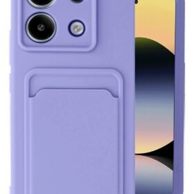 Xiaomi Redmi Note 13 Pro 5G Kılıf Kelvin Kartvizitli Silikon - Lila-(5796)