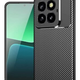 Xiaomi Mi 14T Pro Kılıf Auto Focus Karbon Kapak - Siyah-(5796)