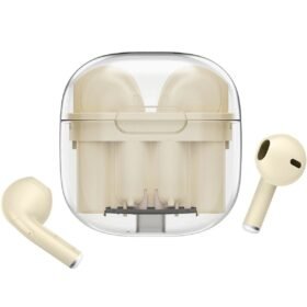 LS-09 Bluetooth 5.3 TWS Kablosuz Airpods Kulaklık - Krem-(5796)