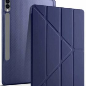 Samsung Galaxy X610 Tab S9 FE Plus 12.4 Kılıf Kalemlikli Mars Tablet Kılıfı - Lacivert-(5796)