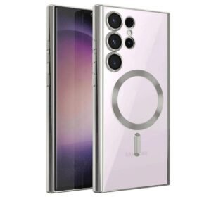 Samsung Galaxy S24 Ultra Kılıf Kross Magneticsafe Kapak - Gümüş-(5796)