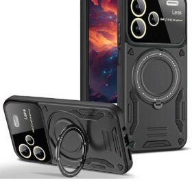 Xiaomi Redmi Note 13 Pro Plus Joy Lens Standlı Kapak - Siyah-(5796)