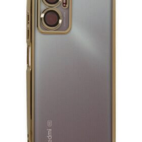Xiaomi Redmi Note 11E Kılıf Lensli Silikon - Gold-(5796)