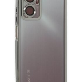 Xiaomi Redmi Note 11E Kılıf Lensli Silikon - Gümüş-(5796)