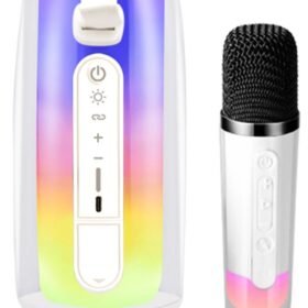 Pluse 7 Mikrofonlu RGB Kablosuz Hoparlör - Beyaz-(5796)