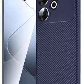 Xiaomi Redmi 13 4G Kılıf Auto Focus Karbon Kapak - Lacivert-(5796)