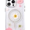 iPhone 15 Pro Flower Magsafe Kapak - Pembe-(5796)