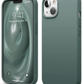 iPhone 14 Kılıf First Silikon - Koyu Yeşil-(5796)