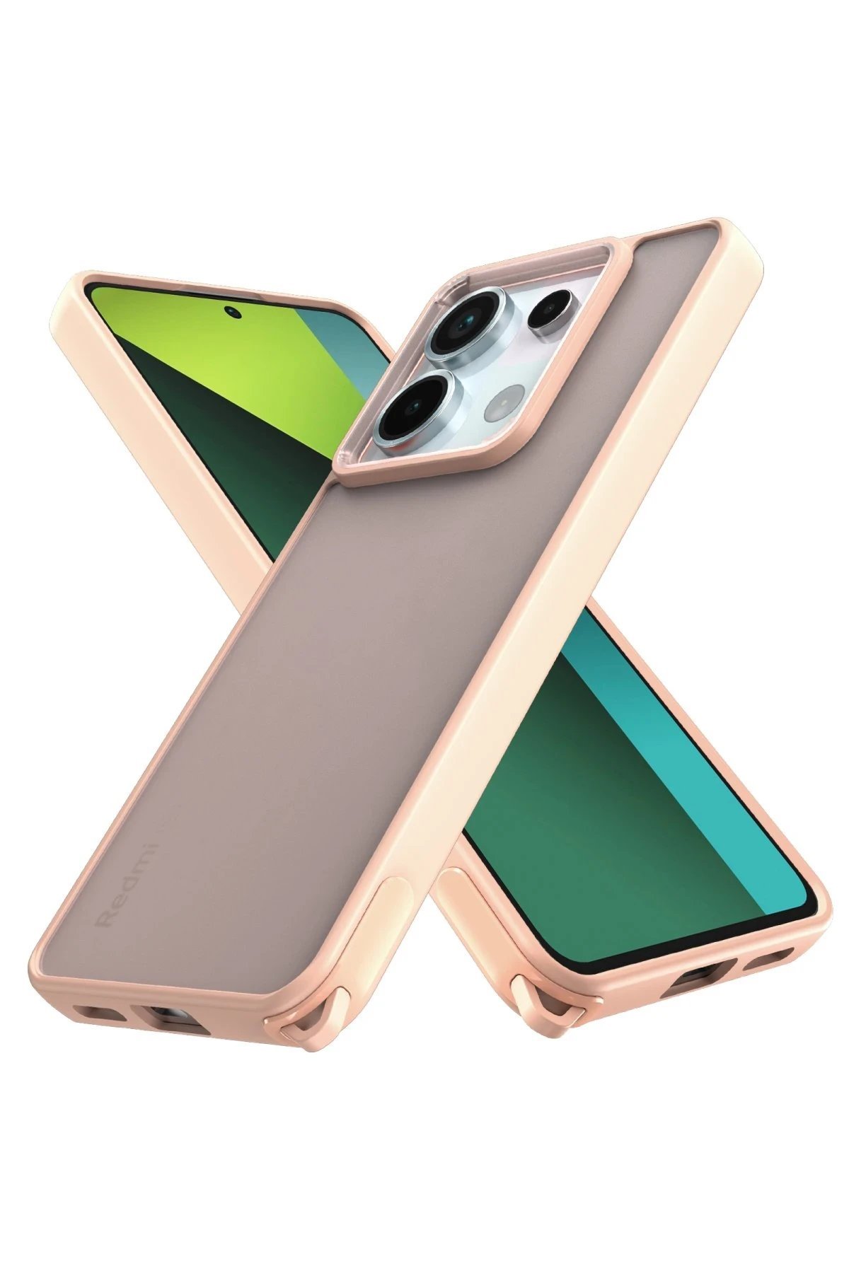 Xiaomi Redmi Note 13 Pro 5G Kılıf Elegant Kapak - Pudra-(5796)