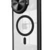 iPhone 15 Pro Kılıf Teleskop Lens Magsafe Silikon Kapak - Siyah-(5796)