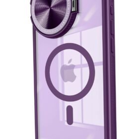 iPhone 15 Pro Kılıf Teleskop Lens Magsafe Silikon Kapak - Derin Mor-(5796)