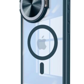 iPhone 15 Pro Max Kılıf Teleskop Lens Magsafe Silikon Kapak - Lacivert-(5796)