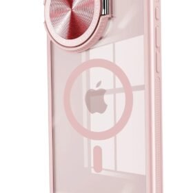 iPhone 15 Pro Max Kılıf Teleskop Lens Magsafe Silikon Kapak - Pembe-(5796)