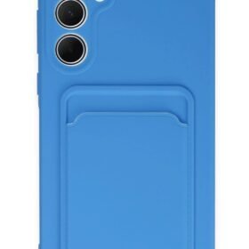 Samsung Galaxy A35 5G Kılıf Kelvin Kartvizitli Silikon - Mavi-(5796)