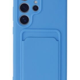 Samsung Galaxy S24 Ultra Kılıf Kelvin Kartvizitli Silikon - Mavi-(5796)