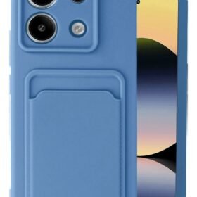 Xiaomi Redmi Note 13 Pro 5G Kılıf Kelvin Kartvizitli Silikon - Mavi-(5796)