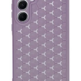 Samsung Galaxy A15 4G Kılıf Petek Silikon Kapak - Lila-(5796)