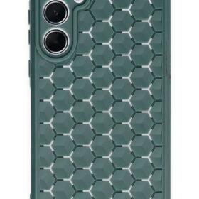 Samsung Galaxy A25 5G Kılıf Petek Silikon Kapak - Koyu Yeşil-(5796)