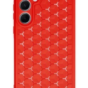 Samsung Galaxy A25 5G Kılıf Petek Silikon Kapak - Kırmızı-(5796)