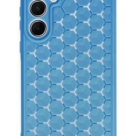 Samsung Galaxy A55 5G Kılıf Petek Silikon Kapak - Mavi-(5796)