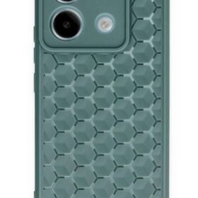 Xiaomi Redmi Note 13 Pro 5G Kılıf Petek Silikon Kapak - Koyu Yeşil-(5796)