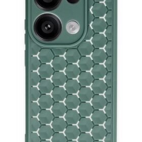 Xiaomi Redmi Note 13 Pro 4G Kılıf Petek Silikon Kapak - Koyu Yeşil-(5796)