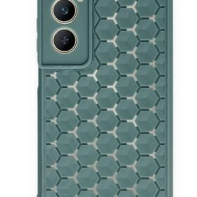 Realme C65 Kılıf Petek Silikon Kapak - Koyu Yeşil-(5796)