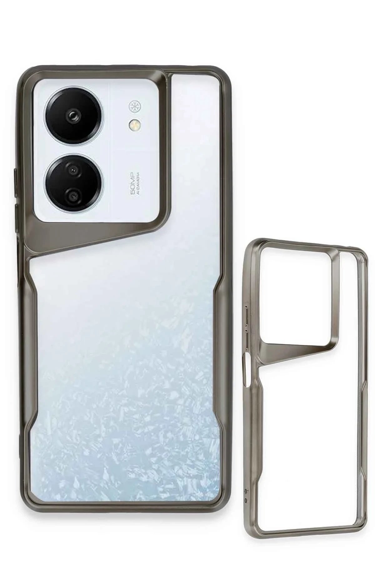 Xiaomi Redmi 13C Kılıf Boyi Silikon Kapak - Siyah-(5796) - Görsel 3
