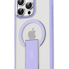 iPhone 14 Pro Tork Magsafe Standlı Kapak - Lila-(5796)