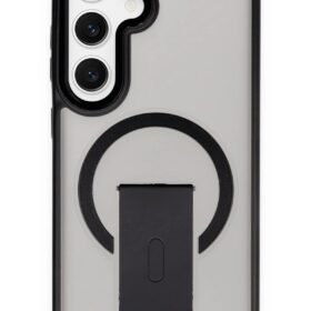 Samsung Galaxy S24 Tork Magsafe Standlı Kapak - Siyah-(5796)
