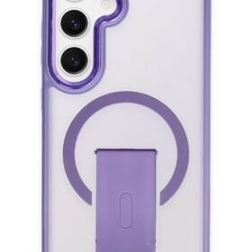 Samsung Galaxy S24 Tork Magsafe Standlı Kapak - Derin Mor-(5796)