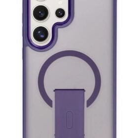 Samsung Galaxy S23 Ultra Tork Magsafe Standlı Kapak - Derin Mor-(5796)