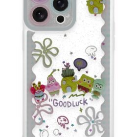 iPhone 14 Pro Kılıf Sweet Desenli Silikon Kapak - Açık Mavi-(5796)