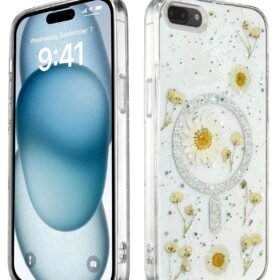 iPhone 7 Kılıf Daisy Simli Magsafe Kapak - Gümüş-(5796)