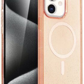 iPhone 12 Kılıf Star Magsafe Kapak - Turuncu-(5796)