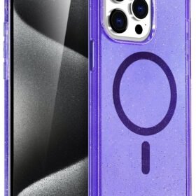 iPhone 14 Pro Kılıf Star Magsafe Kapak - Mor-(5796)